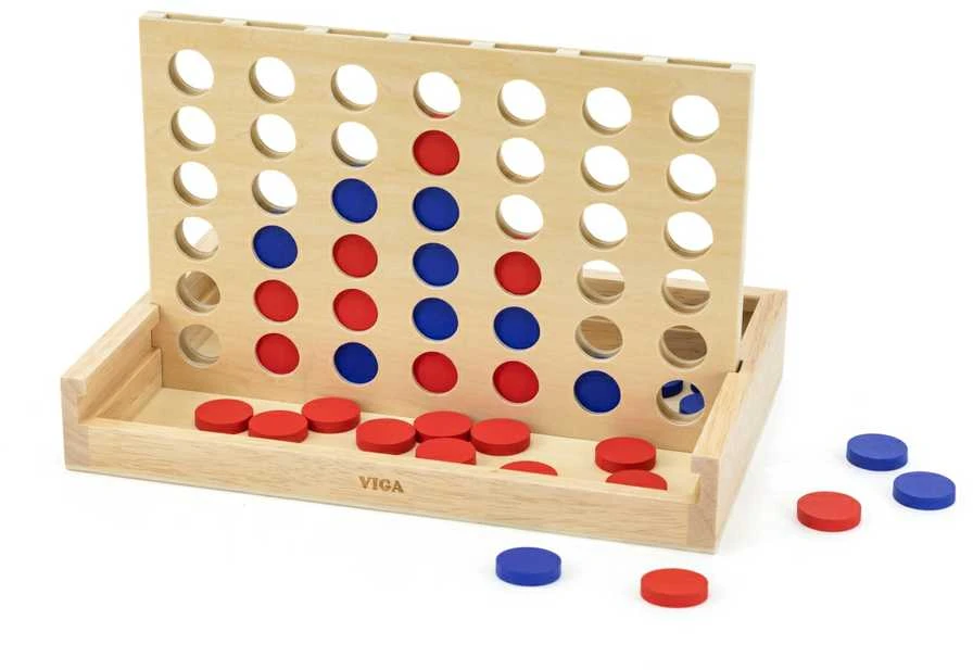 Dėlionė Medinis loginis žaidimas Viga Toys "4 in a Row" nuo 3 metų