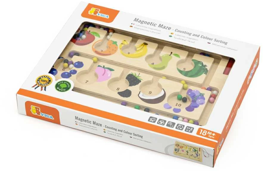 Viga 44745 Magnetic Maze - spalvų skaičiavimas ir rūšiavimas