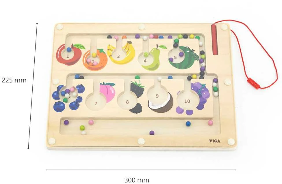 Viga 44745 Magnetic Maze - spalvų skaičiavimas ir rūšiavimas