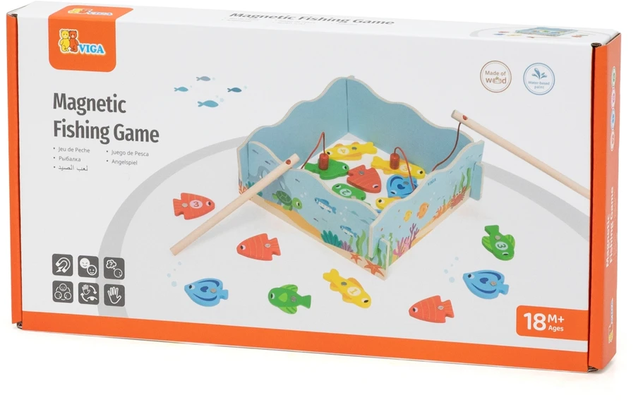 Viga Toys Medinis magnetinis žvejybos žaidimas vaikams VIGA