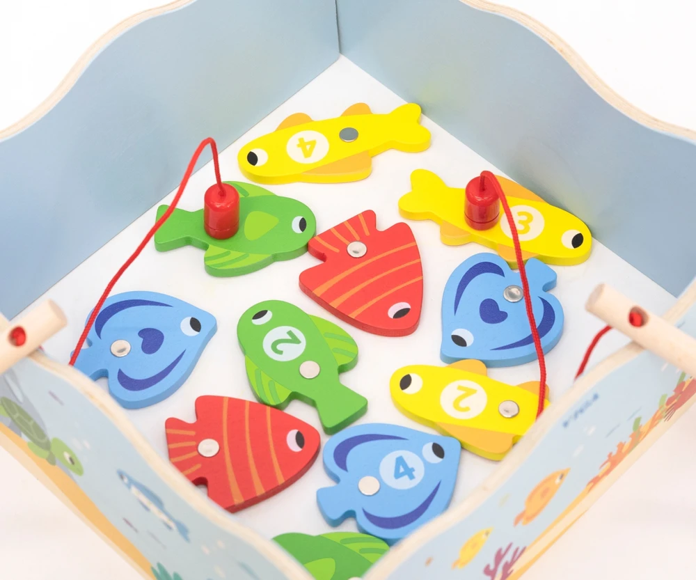 Viga Toys Medinis magnetinis žvejybos žaidimas vaikams VIGA