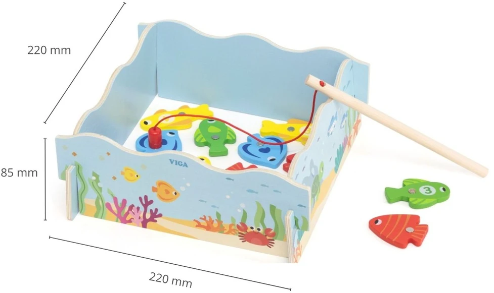 Viga Toys Medinis magnetinis žvejybos žaidimas vaikams VIGA