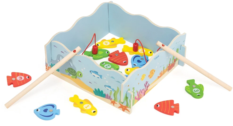 Viga Toys Medinis magnetinis žvejybos žaidimas vaikams VIGA