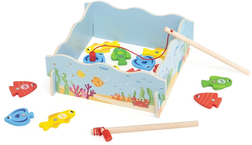 Viga Toys Medinis magnetinis žvejybos žaidimas vaikams VIGA