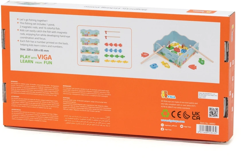 Viga Toys Medinis magnetinis žvejybos žaidimas vaikams VIGA
