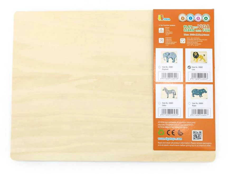 Dėlionė Viga Toys Viga medinis montessori liūto galvosūkis su Pinski