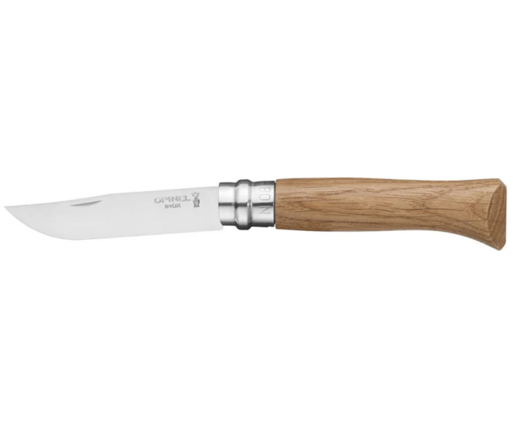 Opinel peilis Nr.8 ąžuoline rankena dėžutėje