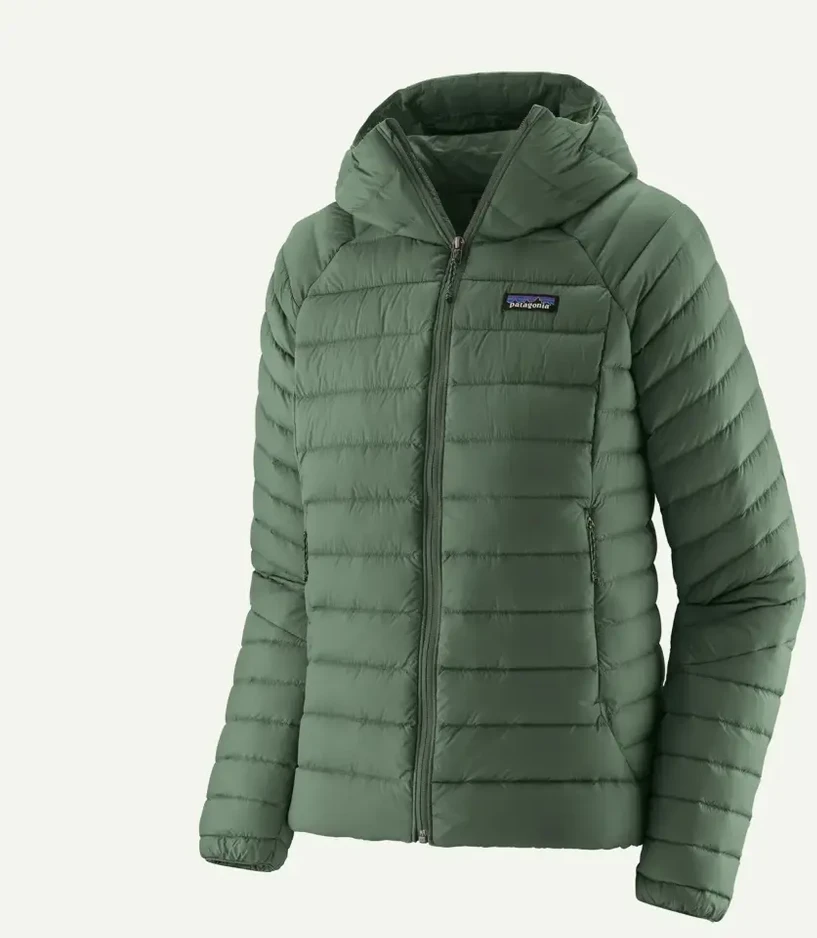 Patagonia pūkinis megztinis su gobtuvu moterims