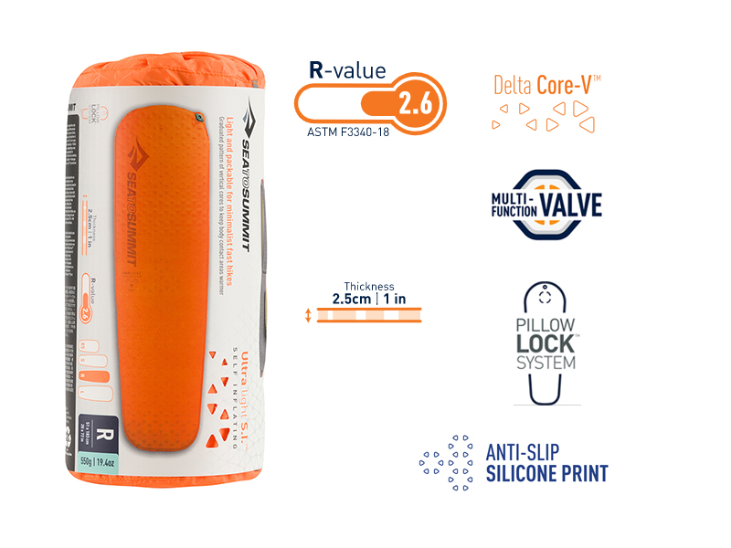 Prisipučiantis kilimėlis Sea To Summit Ultra Light Self Inflating Mat Regular