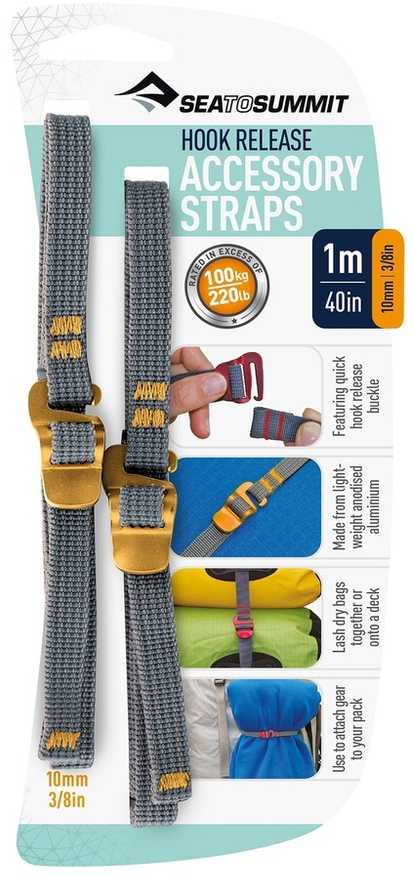 Sea To Summit Priedas Straps with Hook Release, 10mm