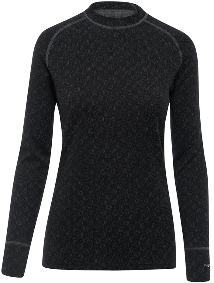 Moteriški termo marškinėliai Thermowave Merino Xtreme - Juoda - XXL