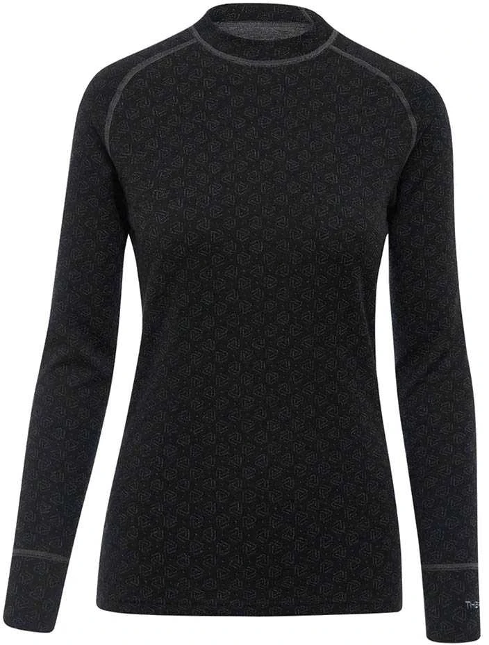 Moteriški termo marškinėliai Thermowave Merino Xtreme - Juoda - XL