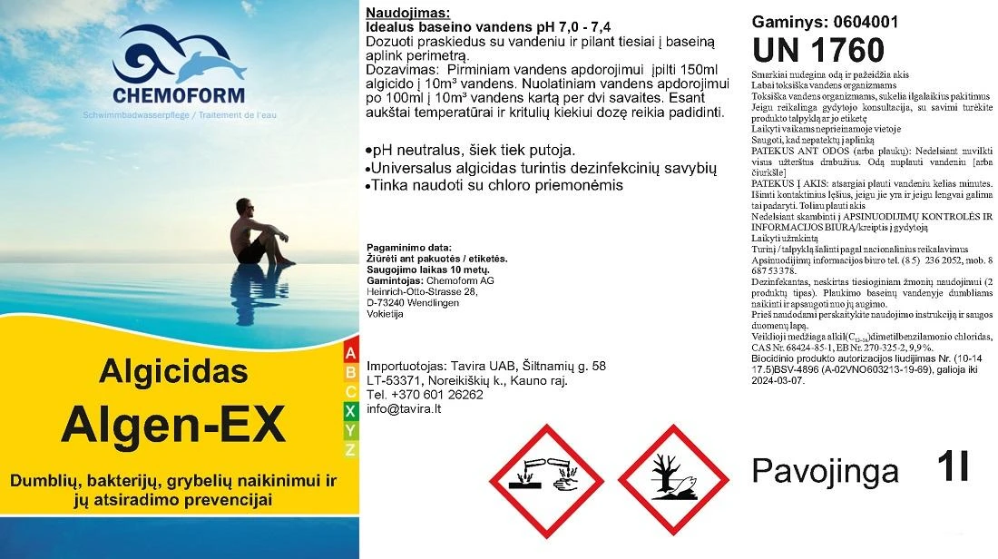 Chemoform Algicidas Algen Ex, 1L