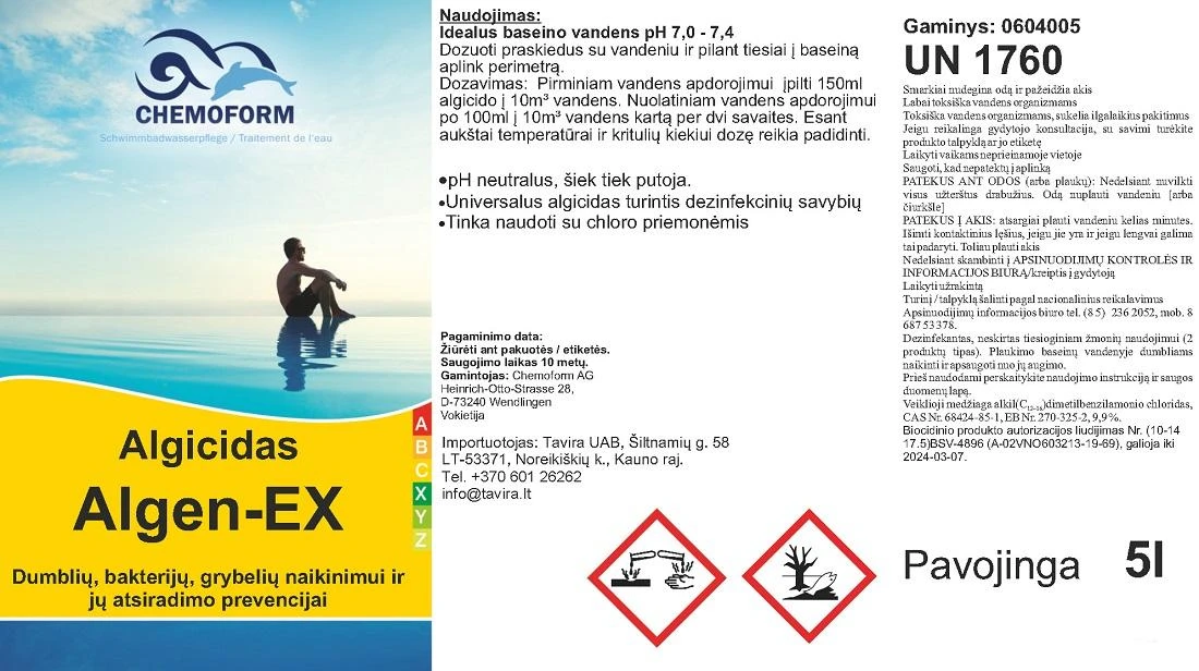 Chemoform Algicidas Algen EX, 5L