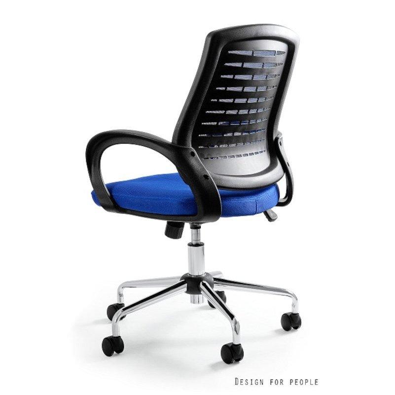 Unique Ergonomiška mėlyna biuro kėdė su atlošu ir ratukais