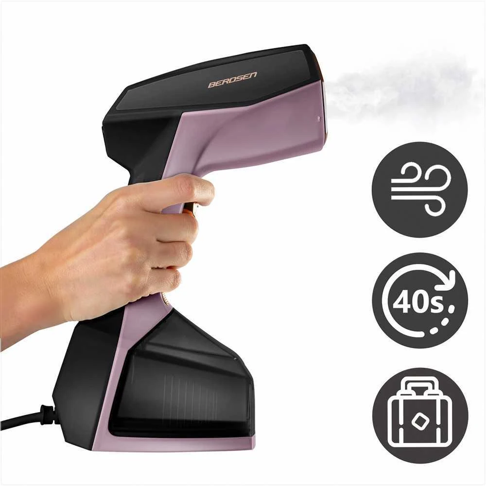 Berdsen Drabužių garintuvas, galingas 2000W, su didele 360ml talpykla, LCD ekranas, greitam raukšlių pašalinimui, kelioninis garintuvas, drabužių priežiūra