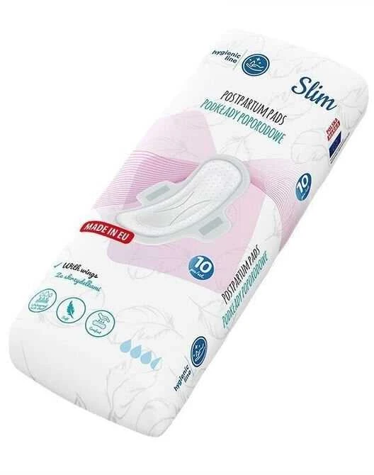 Akuku higieniniai įklotai po gimdymo, 10 vnt. SLIM, A0069