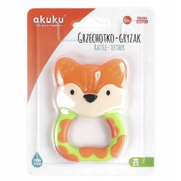 Akuku Kramtukas barškutis kūdikiams Lapė