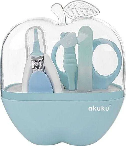 AKUKU kūdikių priežiūros rinkinys obuolio dėžutėje, mėlynas, A0043