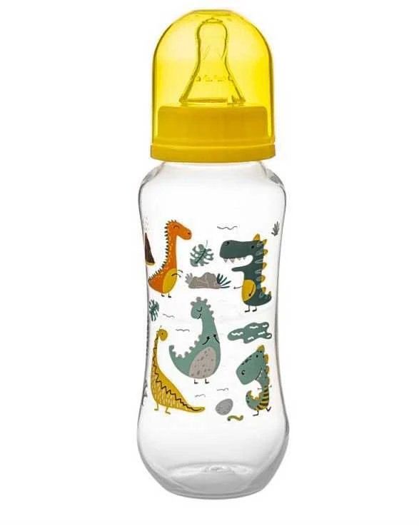 AKUKU 250 ml maitinimo buteliukas su silikoniniu žinduku, А0005, baltas
