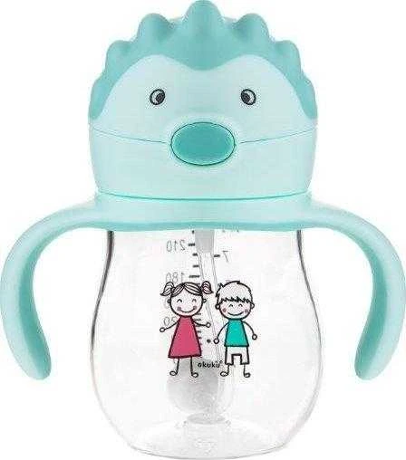 AKUKU neišsiliejantis mokomasis puodelis su svareliu ir dviem rankenėlėmis, 250 ml, A0033