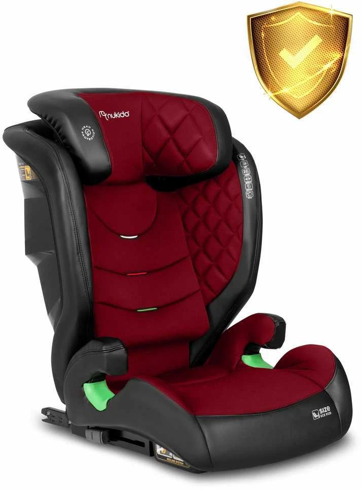 Automobilinė kėdutė Nukido Louis juoda - raudona, 15-36 kg ISOFIX