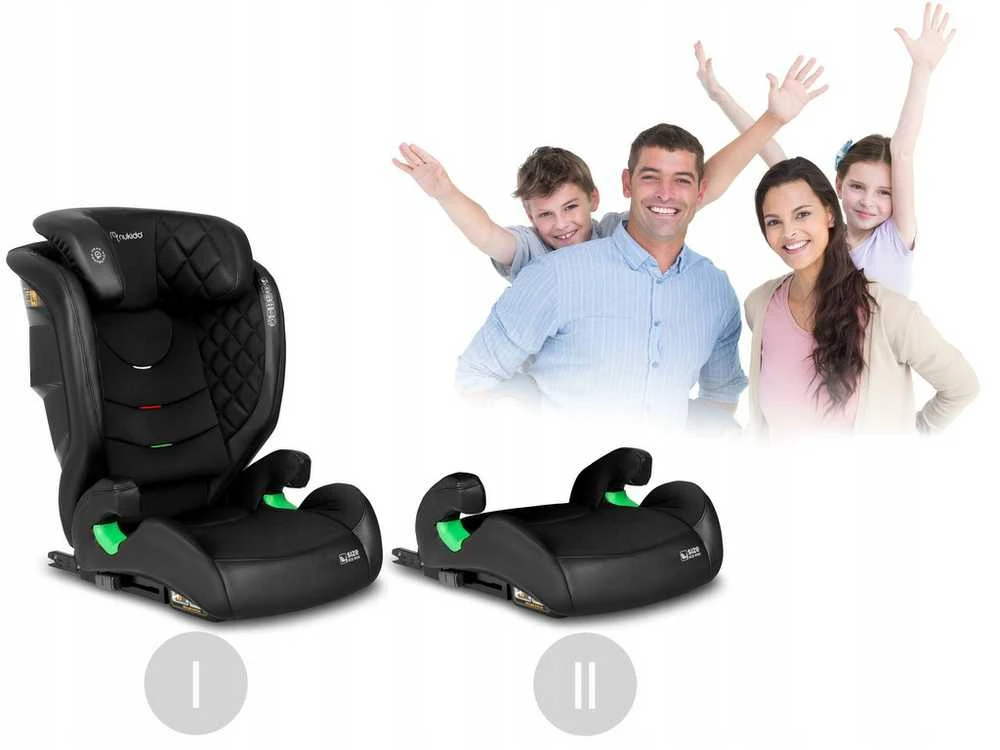 Automobilinė kėdutė Nukido Louis juoda 15-36 kg ISOFIX
