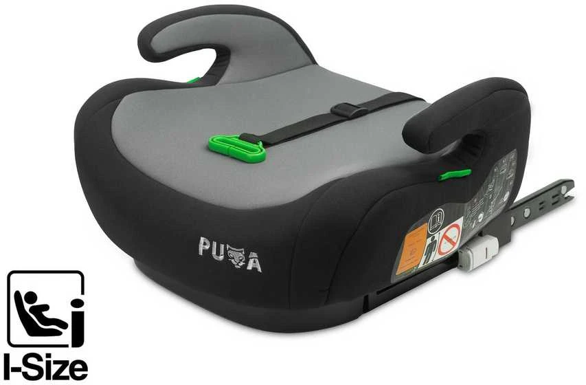 Automobilinė kėdutė - paaukštinimas Caretero Puma Isofix-I-Size, 125-150 cm, juodos ir pilkos spalvos