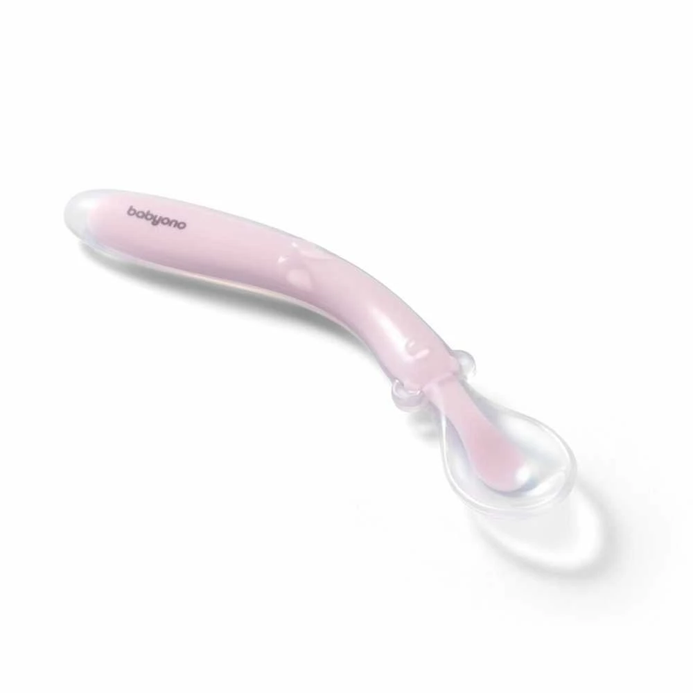 Baby Ono BabyOno silikoninis šaukštelis lankstomas rožinis 785/03