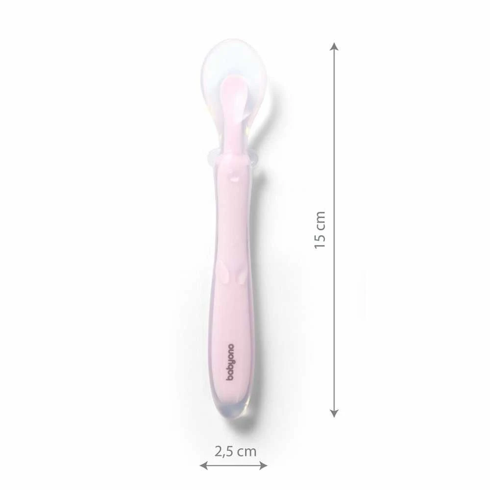 Baby Ono BabyOno silikoninis šaukštelis lankstomas rožinis 785/03