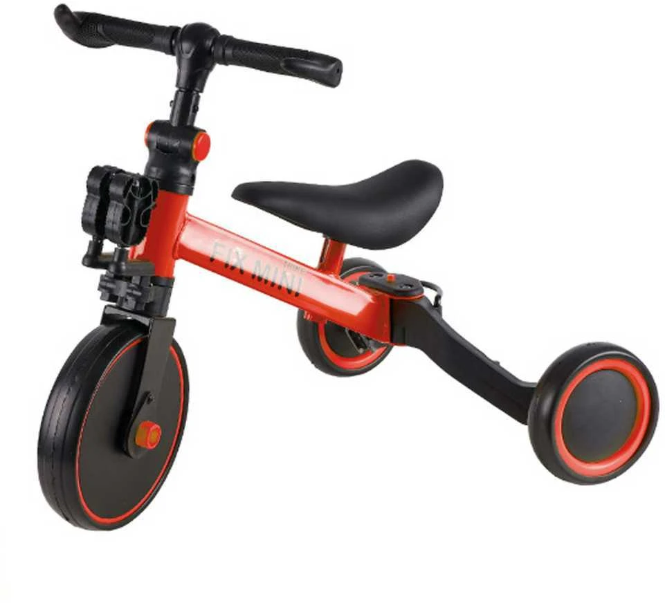 Trike Fix Mini krosinis triratukas 3in1 su pedalais, raudonas