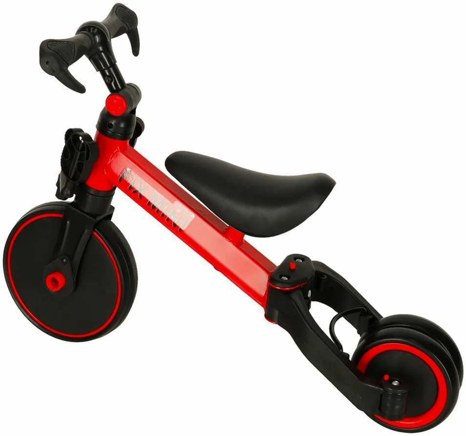 Trike Fix Mini krosinis triratukas 3in1 su pedalais, raudonas