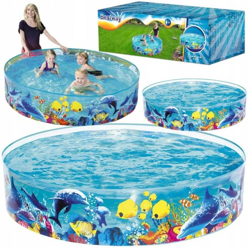Ramstinis baseinas Bestway Fill N Fun Odyssey 55030, 183x38 cm, mėlynas