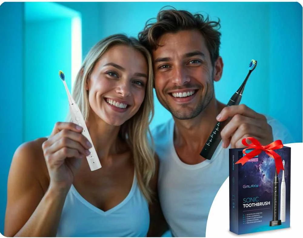 Dantų šepetėlis Berdsen Galaxy Duo sonic dantų šepetėlių rinkinys iš 2 vnt