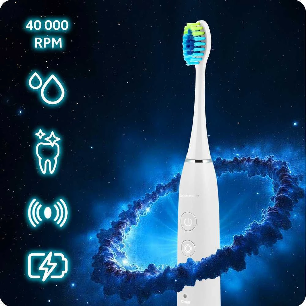 Berdsen Galaxy sonic dantų šepetėlis, baltas