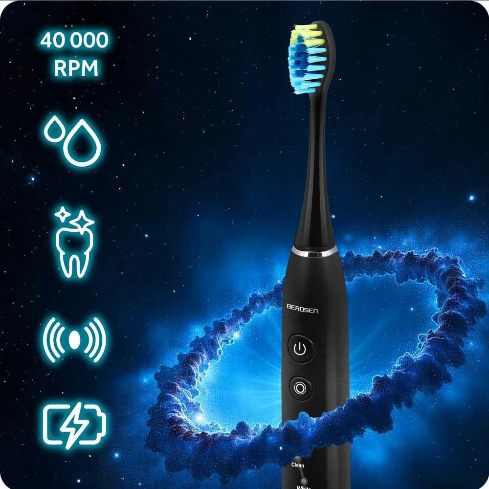 Berdsen Galaxy sonic dantų šepetėlis, juodas