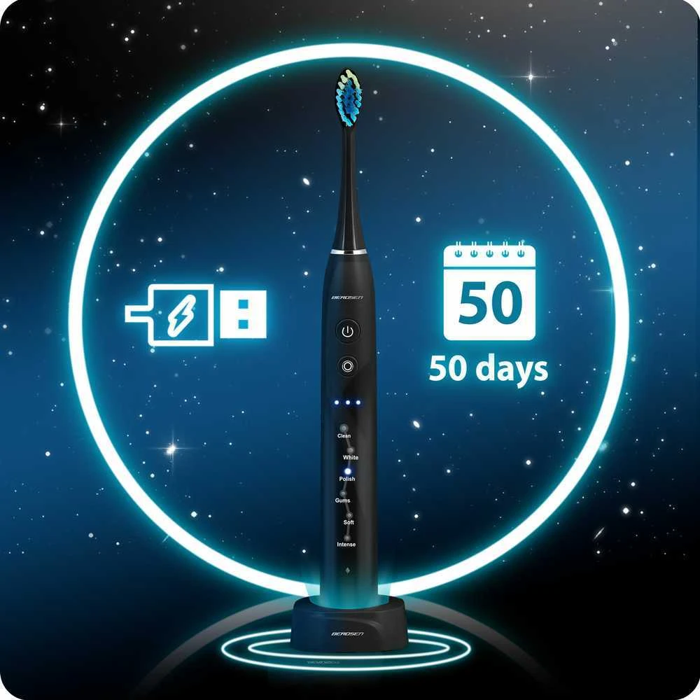 Berdsen Galaxy sonic dantų šepetėlis, juodas
