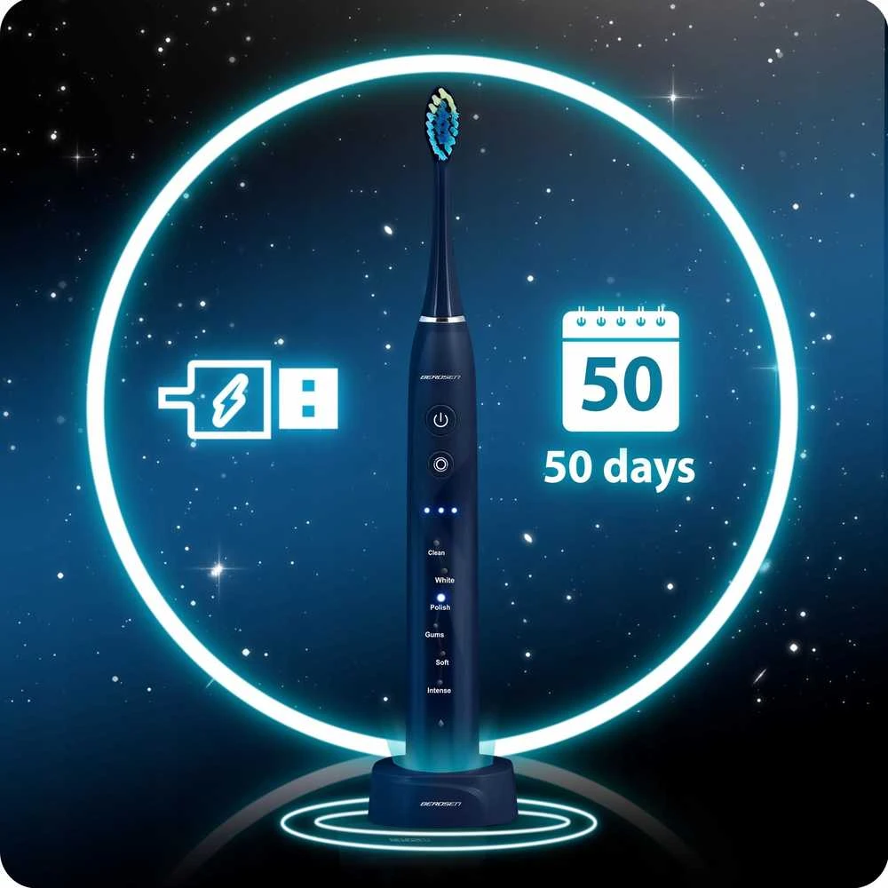 Berdsen Galaxy sonic dantų šepetėlis, tamsiai mėlynas