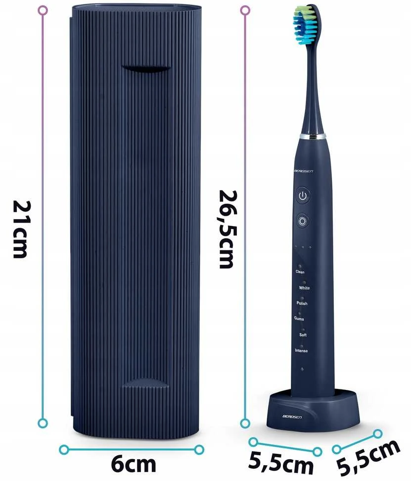Berdsen Galaxy sonic dantų šepetėlis, tamsiai mėlynas