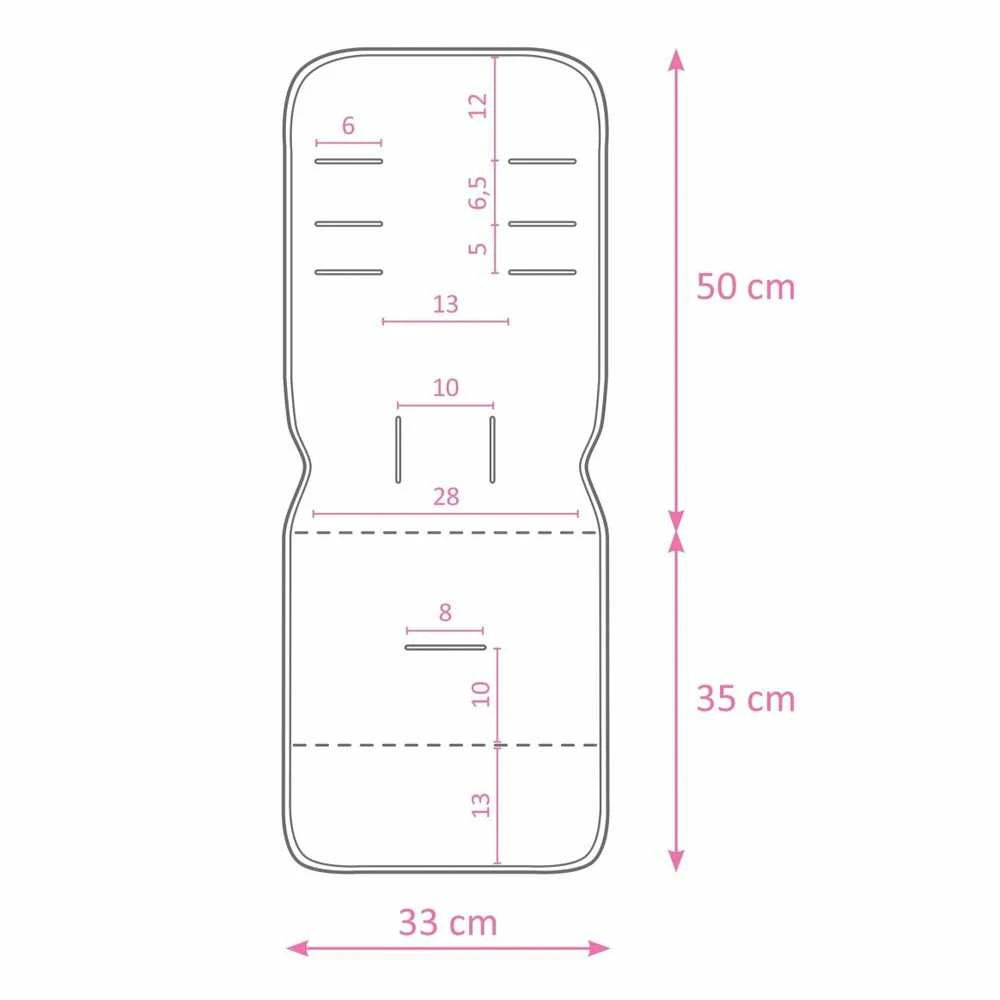 CebaBaby CebBaby įdėklas vežimėliui dvipusis 33x85 Granadas