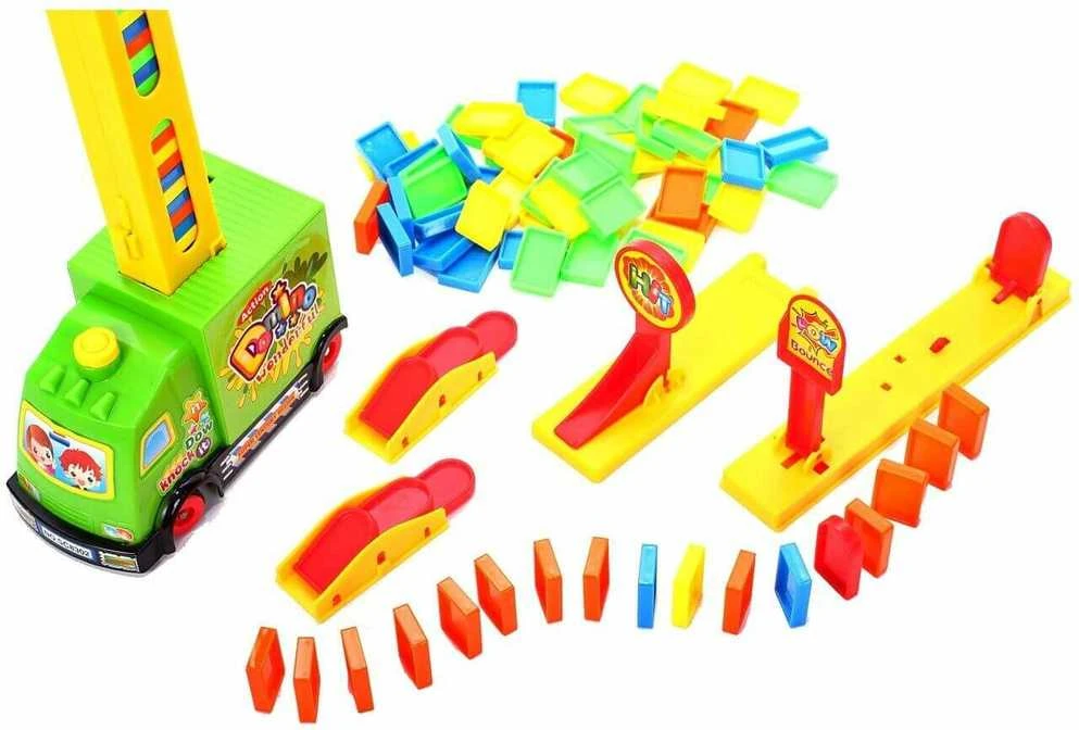 Malplay Žaislinis domino automobilis su 100 kaladėlių