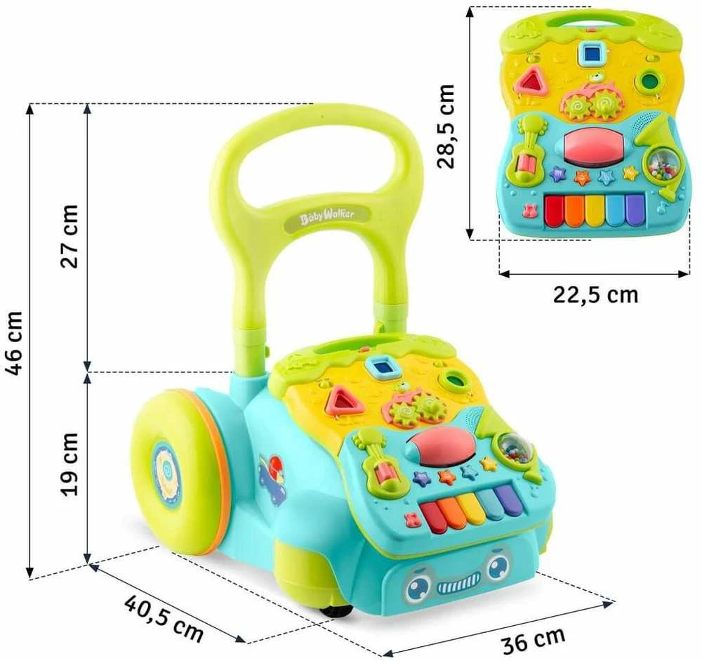 Lavinamasis stumdukas su pianinu 2in1 kūdikiams, Ricokids
