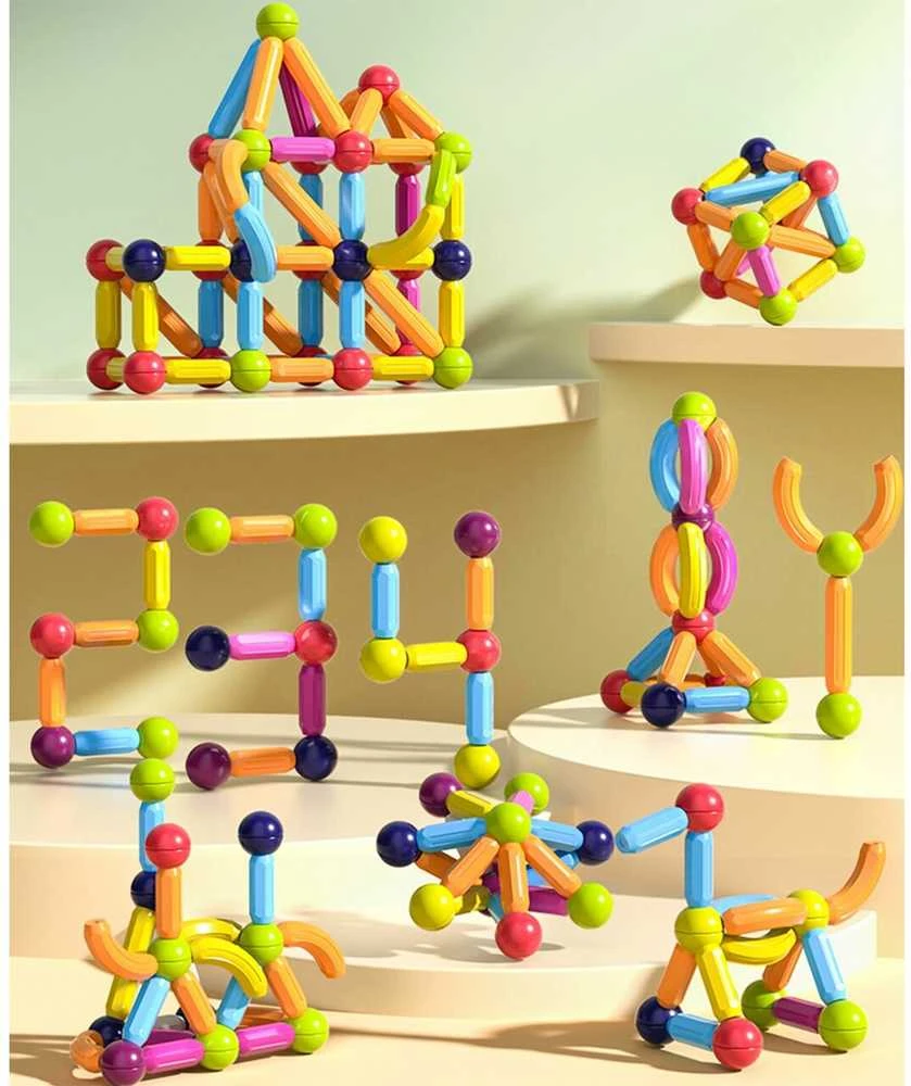 Magnetinis konstruktorius MalPlay, 45 detalės
