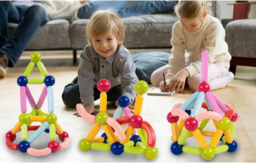 Magnetinis konstruktorius MalPlay, 45 detalės