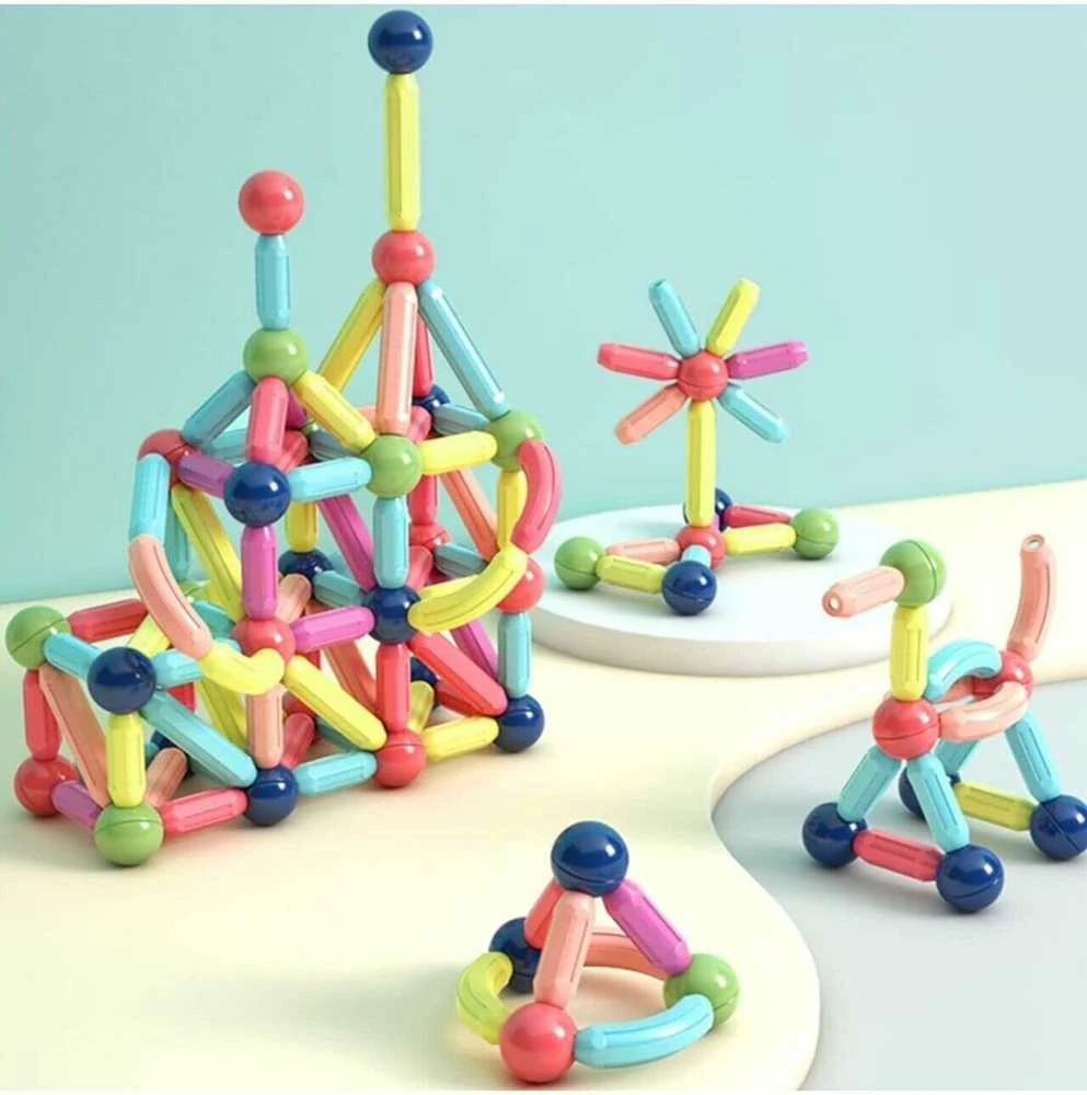 Magnetinis konstruktorius MalPlay, 45 detalės