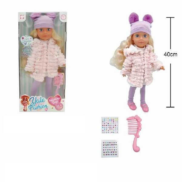 Malplay 40 cm lėlė „Vale Fashion“ su aksesuarais – stilinga žaislinė lėlė mergaitėms