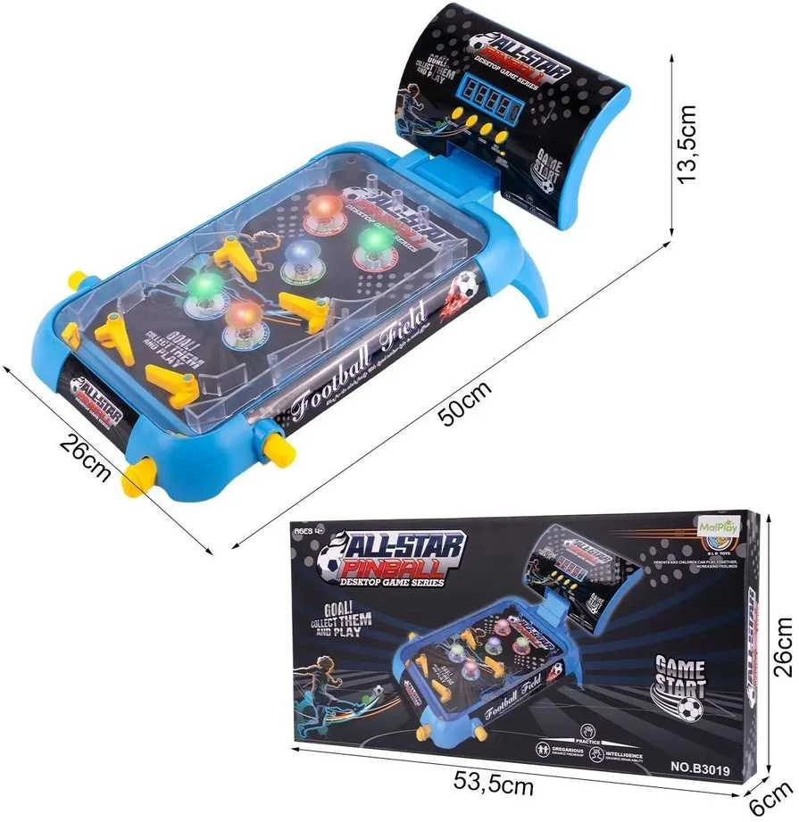 Malplay Arkadinis žaidimas Pinball su garso ir šviesos efektais