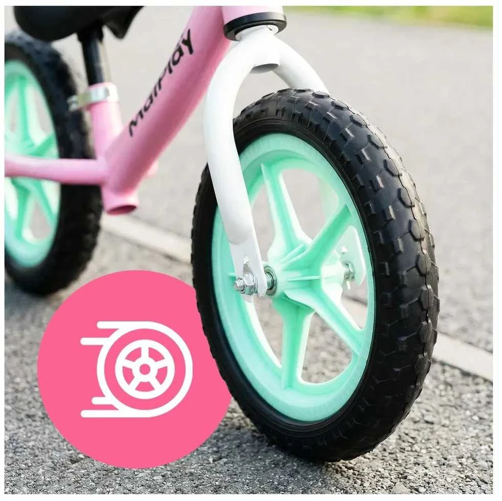 Malplay Balansinis dviratukas vaikams nuo 2 metų FLIKO, putplasčio ratukai 12", lengvas 1,8kg