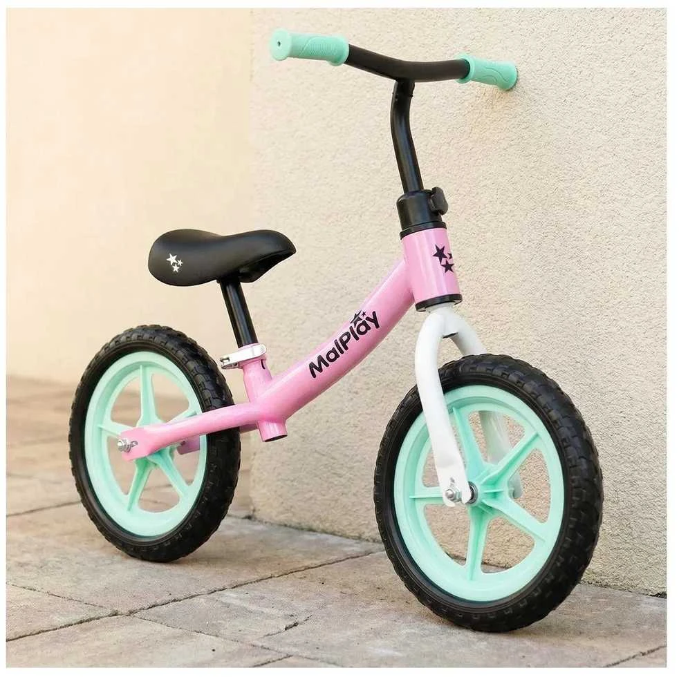 Malplay Balansinis dviratukas vaikams nuo 2 metų FLIKO, putplasčio ratukai 12", lengvas 1,8kg