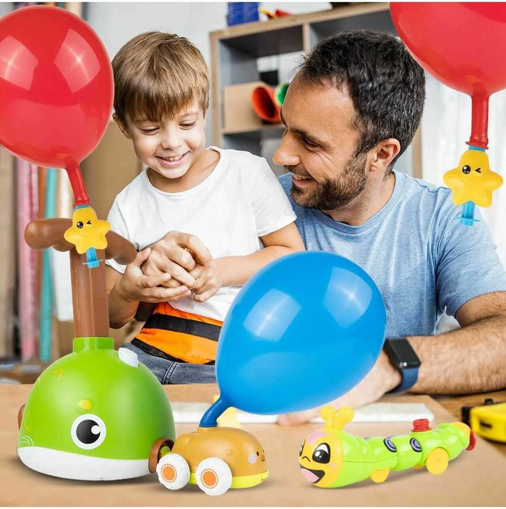 Malplay Balionų paleidimo priemonė + du automobiliai, 13 balionų